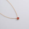 Mini Clover Centered Necklace In Red