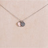 Pink heart necklace in white gold