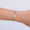 Sky Blue Clover String Bracelet