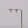 Silver Coco With Pearl Earrings
