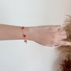 Mini clover bracelet in red