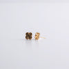 Mini clover earrings in gold