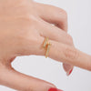 Thick Nail Ring With Stone