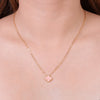 Mini Clover Centered Necklace In Pink