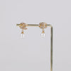 Coco with Dangling Pearl Stud Earrings