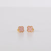 Mini clover earrings in pink