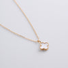 Movable Pendant Clover Necklace in White