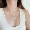 Movable Pendant Clover Necklace in White