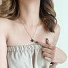 Movable Pendant Clover Necklace in Black